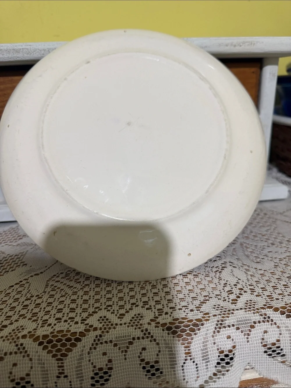 Vintage ironstone plate blue floral Cottagecore